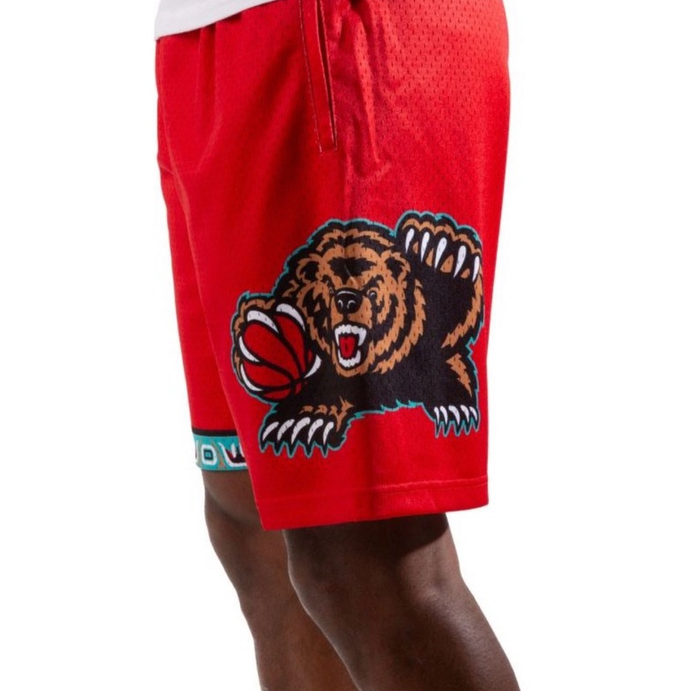 Mens Mitchell & Ness NBA SWINGMAN SHORTS - VANCOUVER GRIZZLIES 1998 - Picture 2 of 4